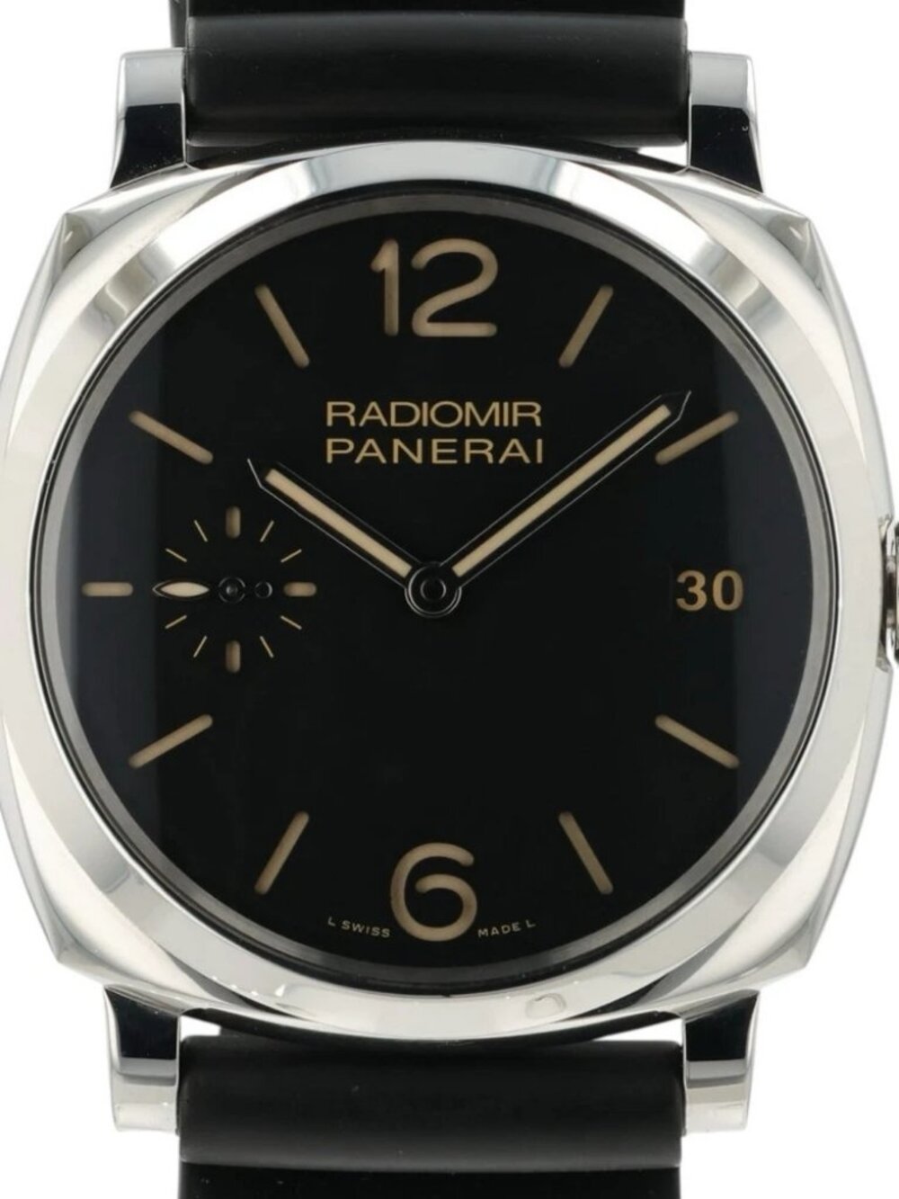 Panerai Radiomir Black Dial Stainless Steel 47mm Manual Wind Mens Watch